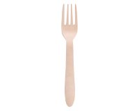 Forchetta monouso in legno - 16,5 cm - Signor Bio - conf. 100 pezzi