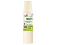 Bicchieri biodegradabili - Mater-Bi - 200 ml - avorio - Dopla - conf. 50 pezzi