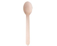 Cucchiaio monouso in legno - 16 cm - Signor Bio - conf. 100 pezzi