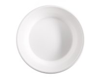 Piatto fondo monouso - rotondo - 680 ml - canna da zucchero - bianco - Signor Bio - conf. 50 pezzi