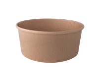 Insalatiera tonde monouso - 750 ml - cartoncino - avana - Signor Bio - conf. 50 pezzi