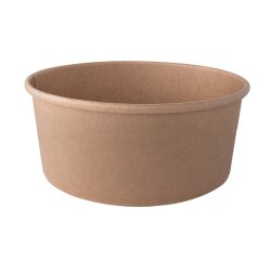 Insalatiera tonde monouso - 750 ml - cartoncino - avana - Signor Bio - conf. 50 pezzi