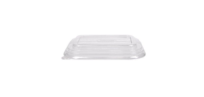 Coperchio in resina - per bowl rettangolari 500/750 ml – 17 x 12 cm - trasparente - Signor Bio - conf. 50 pezzi