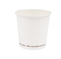 Bicchiere in carta - 100 ml - bianco - Signor Bio - conf. 50 pezzi