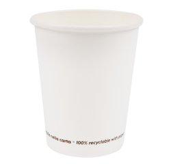 Bicchiere in carta - 250 ml - bianco - Signor Bio - conf. 50 pezzi