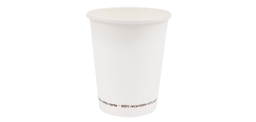 Bicchiere in carta - 250 ml - bianco - Signor Bio - conf. 50 pezzi