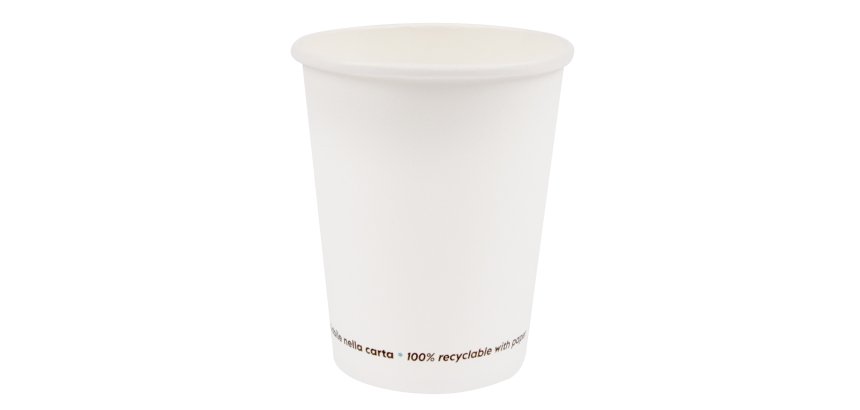 Bicchiere in carta - 250 ml - bianco - Signor Bio - conf. 50 pezzi