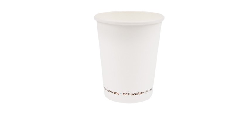 Bicchiere in carta - 350 ml - bianco - Signor Bio - conf. 50 pezzi