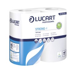 Carta igienica Strong 4 - 2 veli - 496 strappi - bianco - Lucart - pacco 4 rotoli