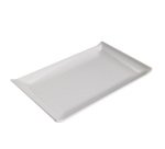 Piatto rettangolare - 28,6 x 18 x 2,8 cm - melamina - bianco - Leone