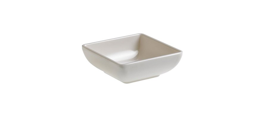 Ciotolina quadrata fingerfood - 7,5 x 7,5 x 2,7 cm - melamina - bianco - Leone