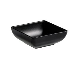 Ciotolina quadrata fingerfood - 7,5 x 7,5 x 2,7 cm - melamina - nero - Leone