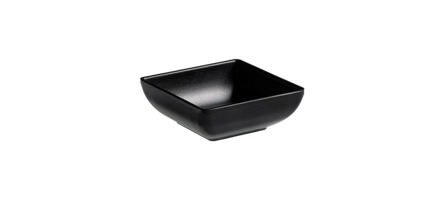 Ciotolina quadrata fingerfood - 7,5 x 7,5 x 2,7 cm - melamina - nero - Leone