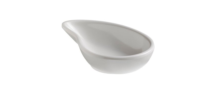 Ciotola a goccia fingerfood - 10 x 6,5 x 2,4 cm - melamina - bianco - Leone