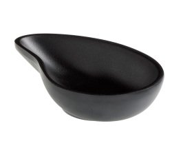Ciotola a goccia fingerfood - 10 x 6,5 x 2,4 cm - melamina - nero - Leone