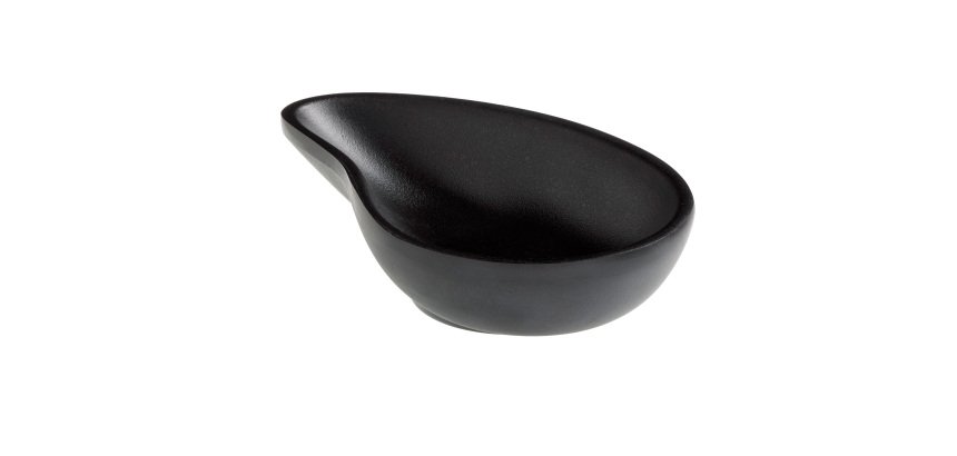Ciotola a goccia fingerfood - 10 x 6,5 x 2,4 cm - melamina - nero - Leone