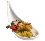Ciotola a cucchiaio fingerfood - 14,5 x 4,5 x 1,5 cm - melamina - bianco - Leone