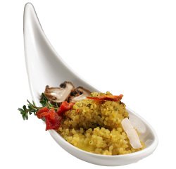 Ciotola a cucchiaio fingerfood - 14,5 x 4,5 x 1,5 cm - melamina - bianco - Leone