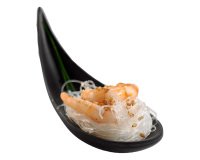 Ciotola a cucchiaio fingerfood - 14,5 x 4,5 x 1,5 cm - melamina - nero - Leone