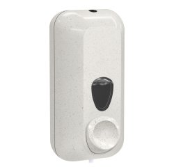 Dispenser per sapone liquido Woodplastic - 228 x 90 x 102 mm - capacità 0,55 L - bianco - Mar Plast