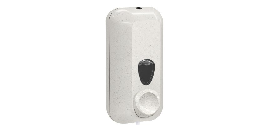 Dispenser sapone Woodplastic - murale - capacità 0,55 L - bianco - Mar Plast