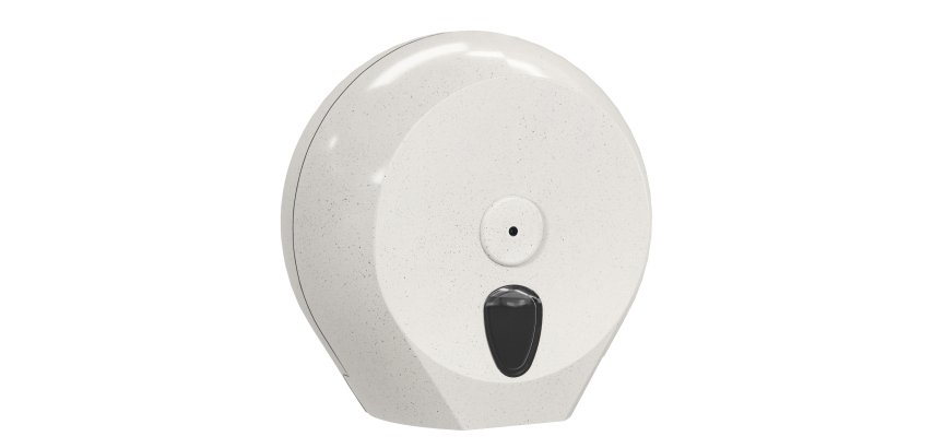 Dispenser carta igienica Woodplastic rotolo Mini Jumbo plus - 27,3 x 12,8 x 27 cm - rotolo diametro 23 cm - bianco - Mar Plast