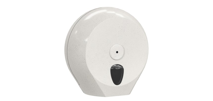 Dispenser carta igienica Woodplastic rotolo Mini Jumbo plus - 27,3 x 12,8 x 27 cm - rotolo diametro 23 cm - bianco - Mar Plast
