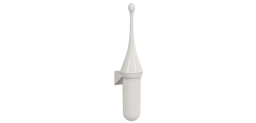 Portascopino da parete Woodplastic - 480 x 113 x 92 mm - bianco - Mar Plast