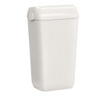 Cestino gettacarte Woodplastic - con coperchio - 225 x 335 x 545 mm - 23 L - bianco - Mar Plast