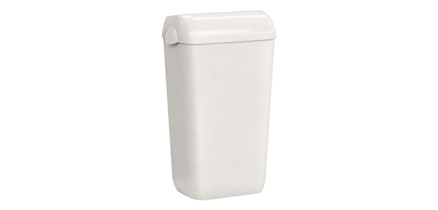 Cestino gettacarte Woodplastic - con coperchio - 225 x 335 x 545 mm - 23 L - bianco - Mar Plast