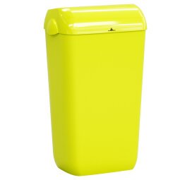 Cestino gettacarte Skin - con coperchio - 545 x 225 x 335 mm - 23 L - giallo fluo - Mar Plast