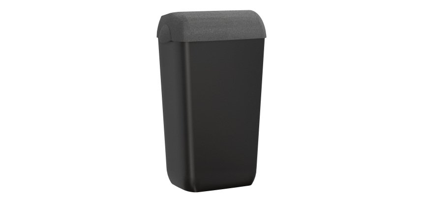 Cestino gettacarte Skin - con coperchio - 54,5 x 22,5 x 33,5 cm - 23 L - pietra - Mar Plast