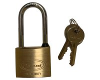 Lucchetto ad arco lungo - 30 mm - acciaio cromato - Metalplus