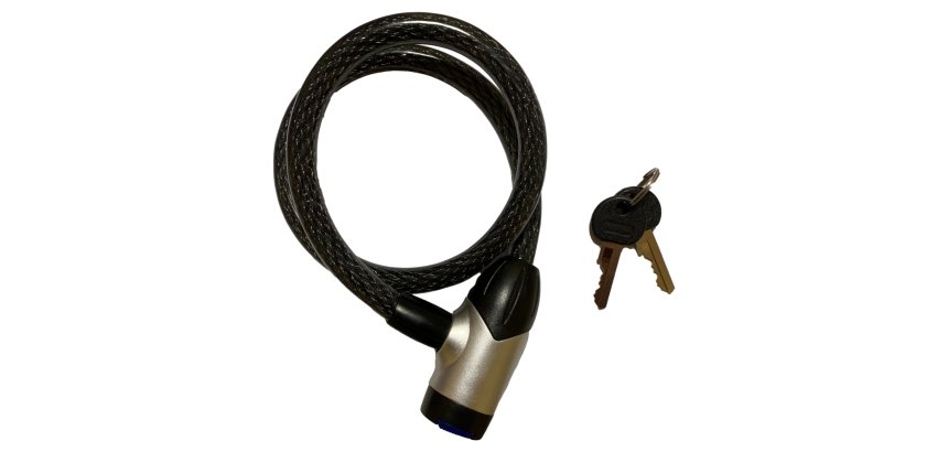 Lucchetto a spirale - a 2 chiavi - Ø 25 x 650 mm - Metalplus