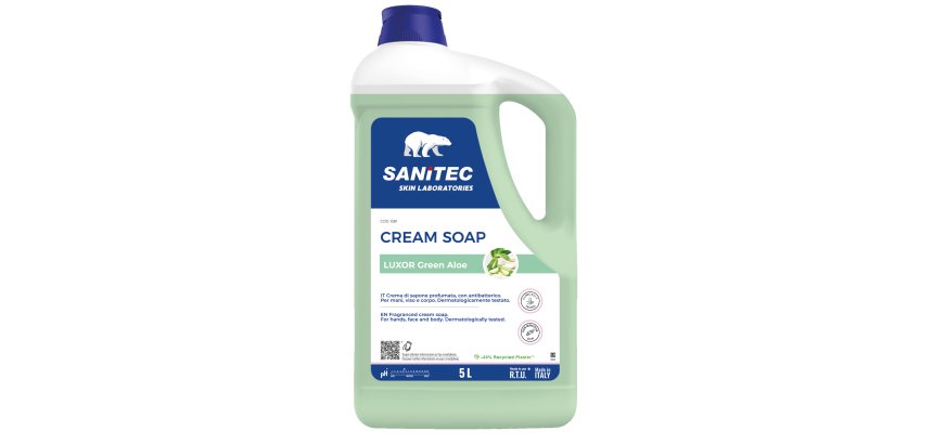 Crema di sapone Luxor Green - tanica 5 L - aloe verde - Sanitec