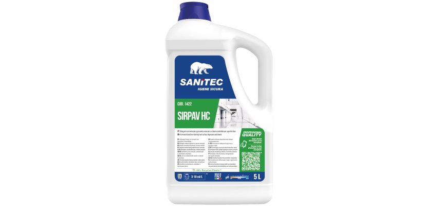 Detergente pavimenti Sirpav HC - a schiuma - 5 L - pino - Sanitec