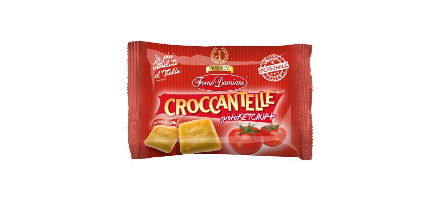 Croccantelle - in sacchetto - 35 gr - gusto ketchup - Forno Damiani