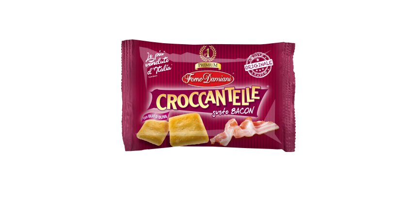 Croccantelle - in sacchetto - 35 gr - gusto bacon - Forno Damiani