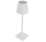 Lampada da tavolo - a led - 10 x 10 x 38 cm - alluminio/pmma - bianco - King Collection