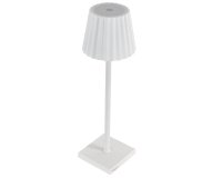Lampada da tavolo - a led - 10 x 10 x 38 cm - alluminio/pmma - bianco - King Collection