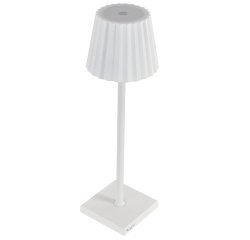 Lampada da tavolo - a led - 10 x 10 x 38 cm - alluminio/pmma - bianco - King Collection