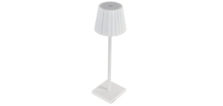 Lampada da tavolo - a led - 10 x 10 x 38 cm - alluminio/pmma - bianco - King Collection