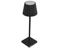 Lampada da tavolo - a led - 10 x 10 x 38 cm - alluminio/pmma - nero - King Collection