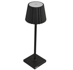 Lampada da tavolo - a led - 10 x 10 x 38 cm - alluminio/pmma - nero - King Collection