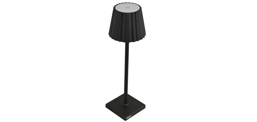 Lampada da tavolo - a led - 10 x 10 x 38 cm - alluminio/pmma - nero - King Collection