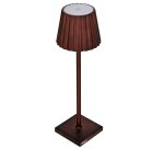 Lampada da tavolo - a led - 10 x 10 x 38 cm - alluminio/pmma - ruggine - King Collection