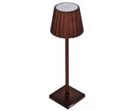 Lampada da tavolo - a led - 10 x 10 x 38 cm - alluminio/pmma - ruggine - King Collection