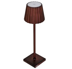 Lampada da tavolo - a led - 10 x 10 x 38 cm - alluminio/pmma - ruggine - King Collection