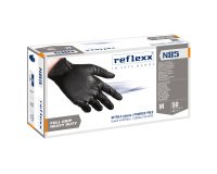 Guanti Reflexx N85B in nitrile nero, 50 unità