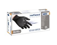 Guanti Reflexx N85B in nitrile nero, 50 unità